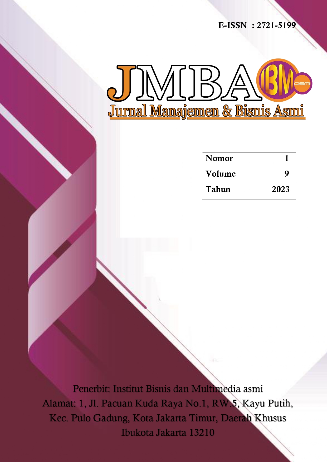 					Lihat Vol 9 No 1 (2023): JMBA Volume 9 Nomor 1
				